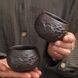 Набір піал "Дракони", чорна глина (6шт * 130мл) 3259 фото 2