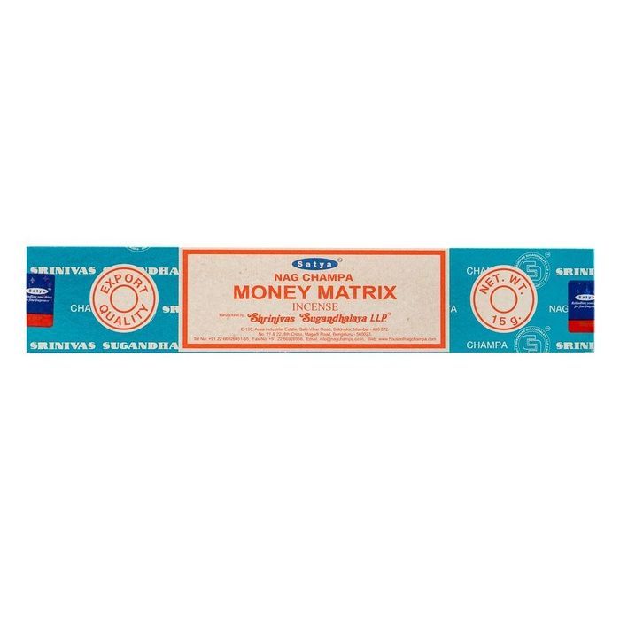 Пахощі індійські, аромапалички Satya &ndash; "Money Matrix" 15г (12шт) 3420 фото