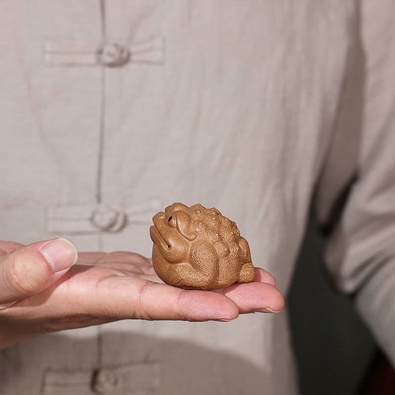 Фігурка, чайний вихованець "Жаба", ісинська глина Цзи Ша (червона) 1209 фото